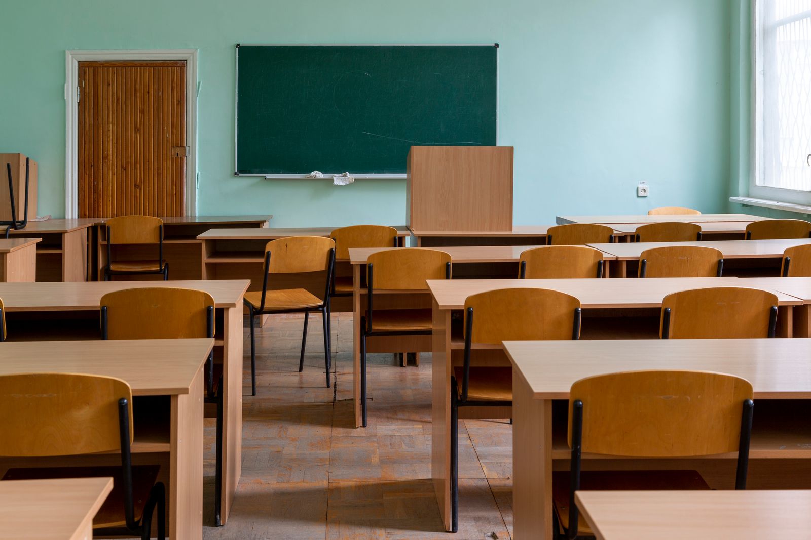 Classroom desks and chairs