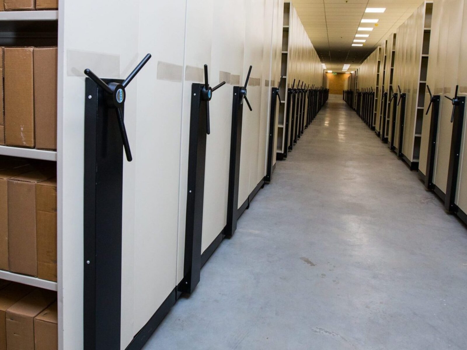Industrial racking and shelving in a store